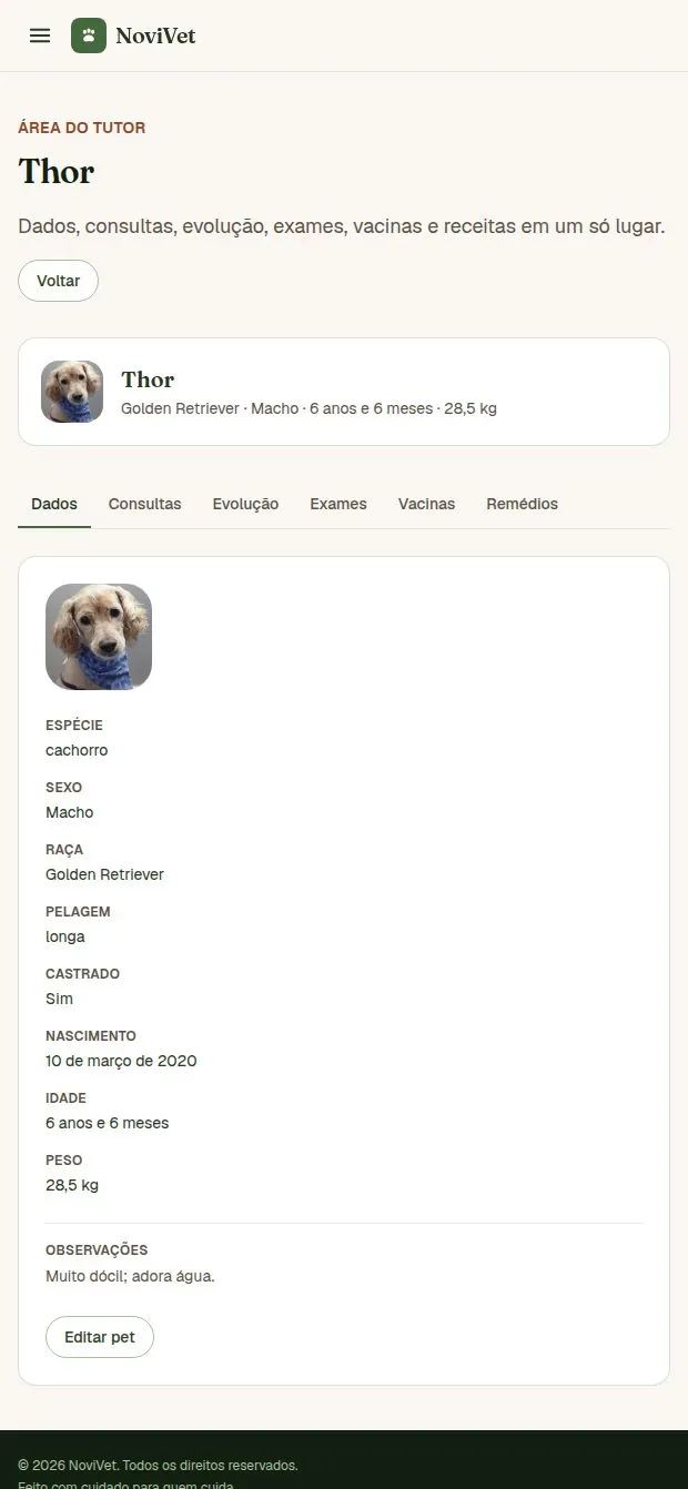 Passo 4 no app NoviVet: Acompanhe pelo app